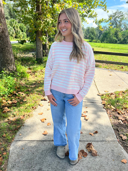 Pink frost sweater