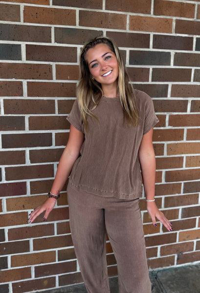 Day Dreaming Linen Set-Brown