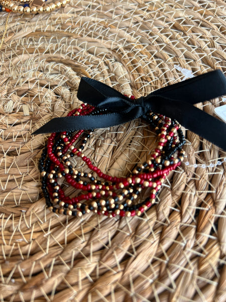 Seed Stack-Red, Black, & Gold