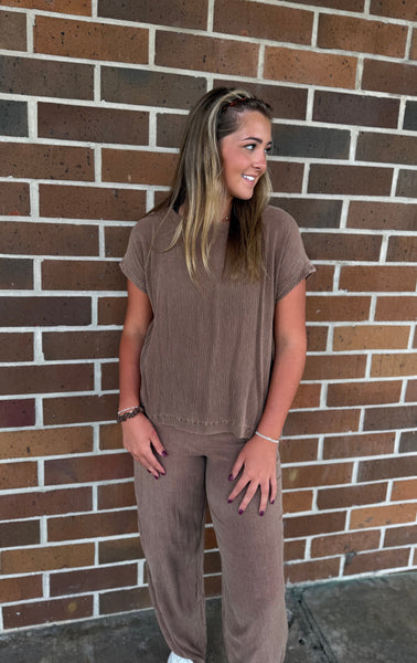 Day Dreaming Linen Set-Brown