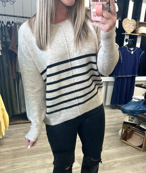 Overnight striped top