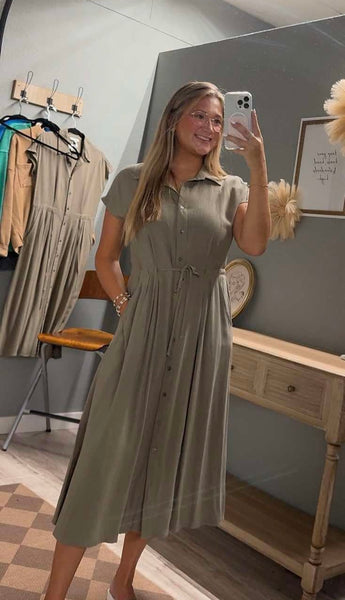 Sitting In The Olive Tree Dress