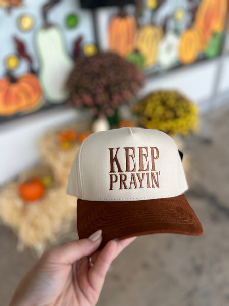Keep Praying Hat-Cinnamon