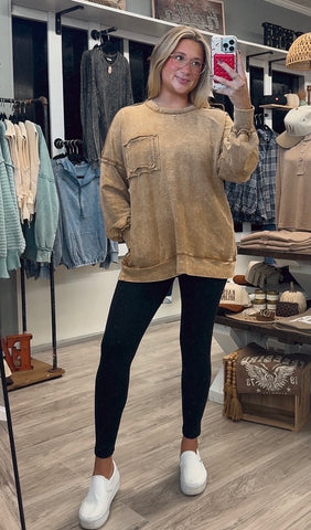 The Mallory Pullover-Camel