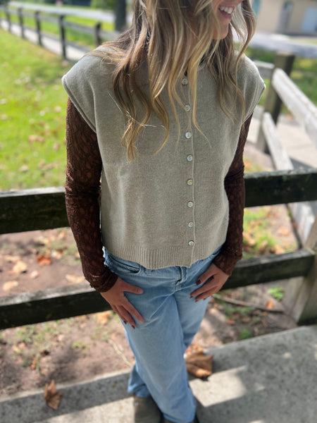 Hazelnut Lace Top