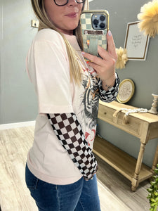 Checkered mesh top