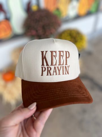 Keep Praying Hat-Cinnamon