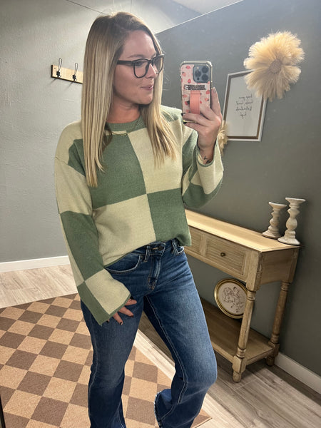 Checkered Me In Sage