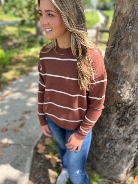 Cinnamon Stripe Sweater