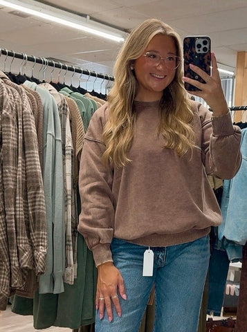 The Everyday Pullover-Brown