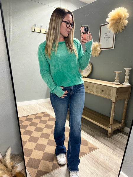 The Mya Mineral Longsleeve-Kelly Green