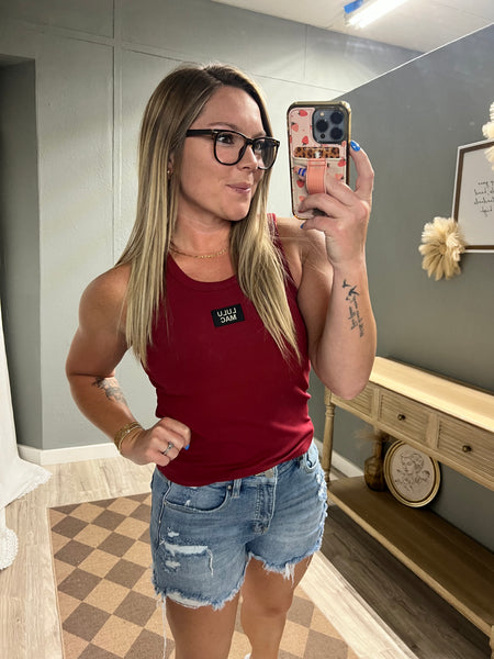 Lulu Mac Tank-Maroon
