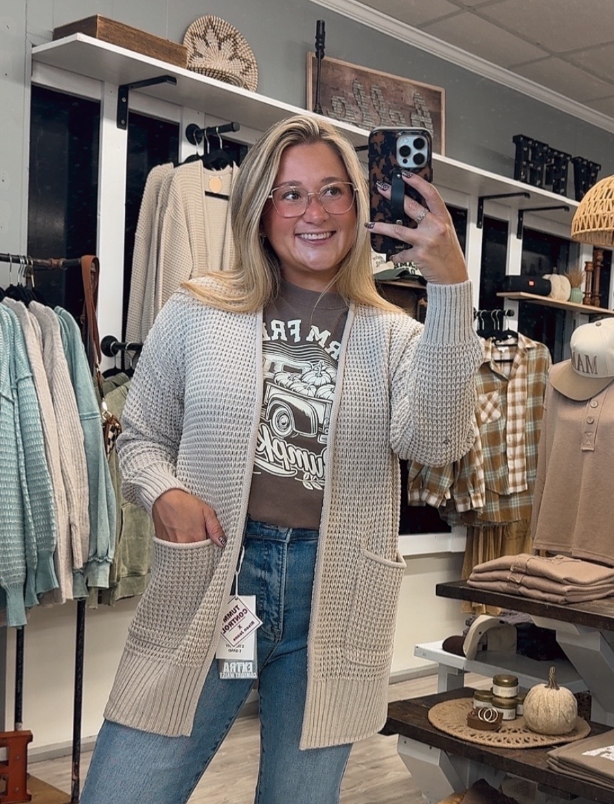 Every Girl Cardi-Sand Beige