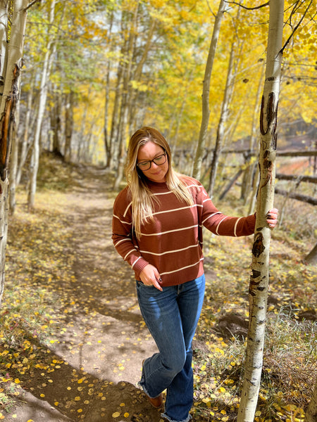 Cinnamon Stripe Sweater