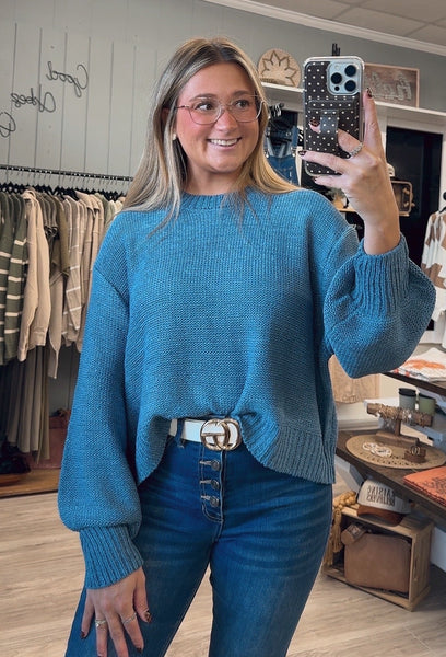 Falling Leaves-Dusty Blue