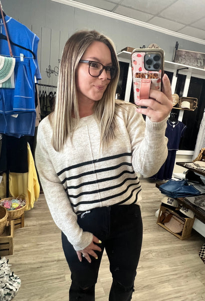 Overnight striped top