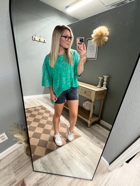 The Brittney Top -Kelly green