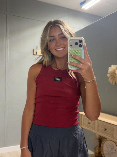 Lulu Mac Tank-Maroon