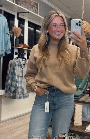 The Everyday Pullover-Camel
