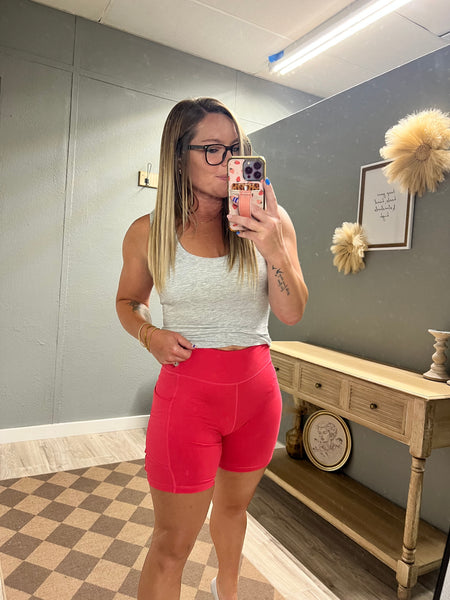Butter Biker Shorts-Pink