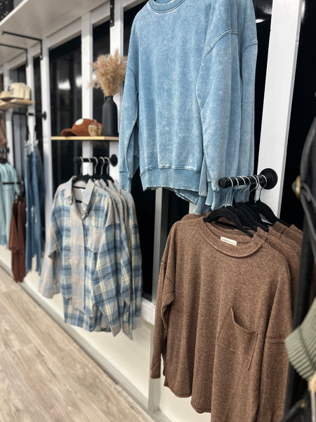 The Everyday Pullover-Blue Grey