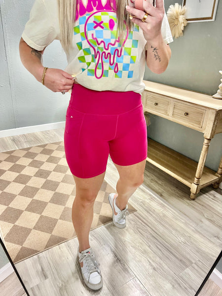 Biker Shorts-Berry