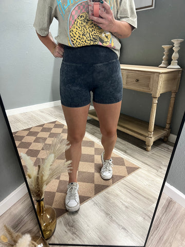 Mineral Biker shorts-ash black