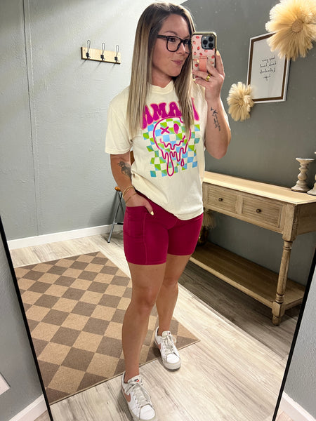 Biker Shorts-Berry
