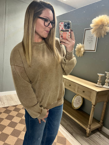 The Everyday Pullover-Deep Camel