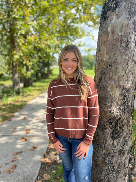 Cinnamon Stripe Sweater