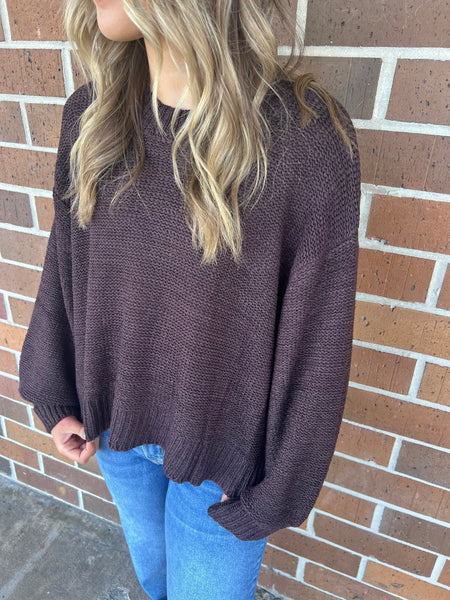 The Gracie Knit- Coffee
