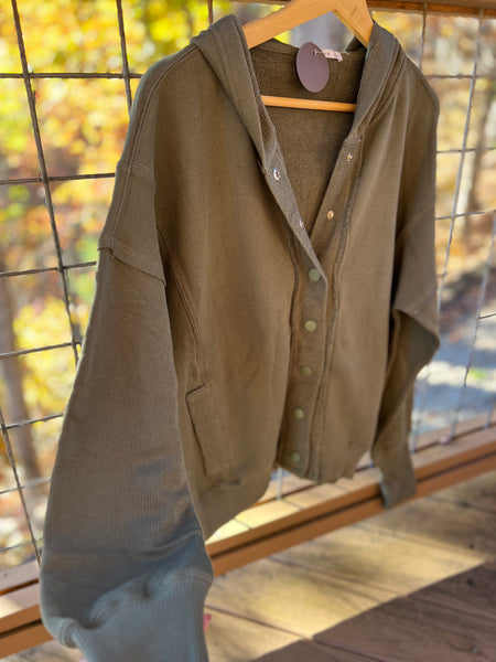 Olive obsessed pullover/cardigan