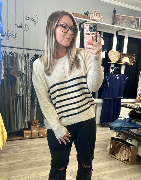 Overnight striped top