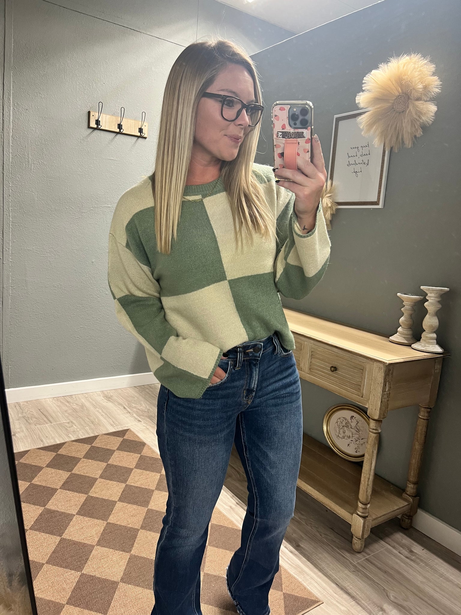 Checkered Me In Sage