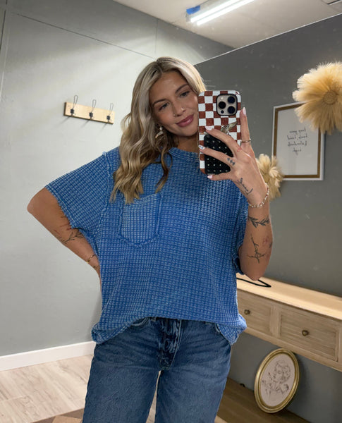 Petals In The Ground-Denim Blue