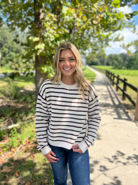 Ivory and Chocolate Sweater