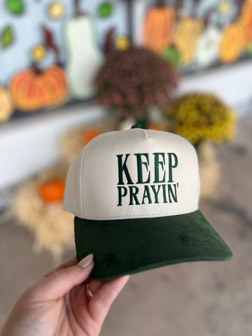 Keep Praying Hat-Green