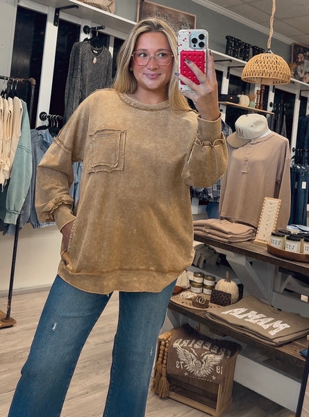 The Mallory Pullover-Camel