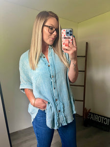 Vintage Button Down-Light Blue