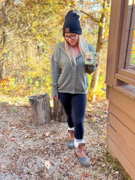 Olive obsessed pullover/cardigan