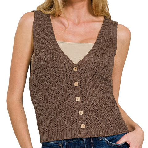 Old School Vest-Brown