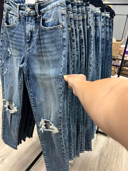 Distressed Mom Jeans