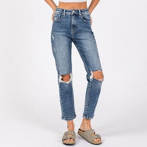 Distressed Mom Jeans
